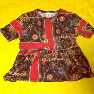ZARA Chain Print Casual Top - NEW!